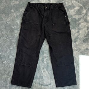 Carhartt Men's Vintage Black Double knee Duck Canvas Pants